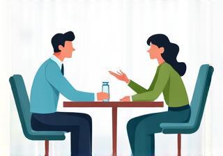 Graphic representing an interview setting